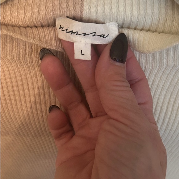 Two-Tone Ribbed Sweater - Picture 2 of 2